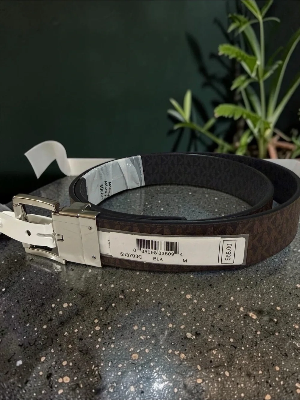 Michael Kors Brown/Black Signature Logo Reversible Belt